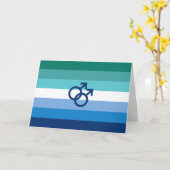 Carte Drapeau de fierté gay MLM (Fleur jaune)