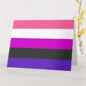 Carte Drapeau de fierté genderfluid (Fleur jaune)