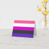 Carte Drapeau de fierté genderfluid (Fleur jaune)