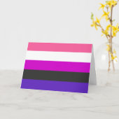 Carte Drapeau de fierté genderfluid (Fleur jaune)