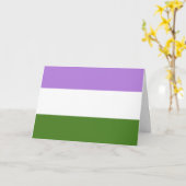 Carte Drapeau de fierté genderqueer (Fleur jaune)