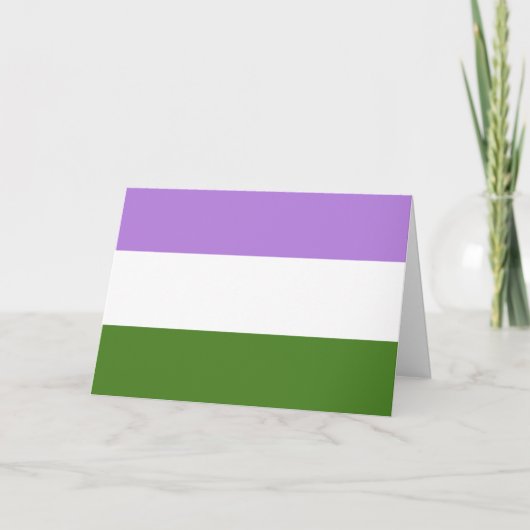 Carte Drapeau de fierté genderqueer (Devant)