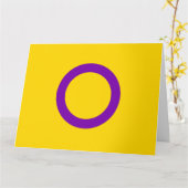 Carte Drapeau de fierté intersexe (Fleur jaune)