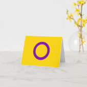 Carte Drapeau de fierté intersexe (Fleur jaune)