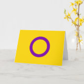 Carte Drapeau de fierté intersexe (Fleur jaune)