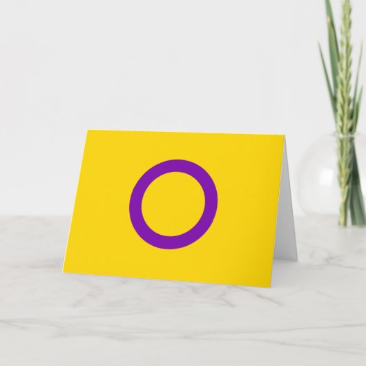 Carte Drapeau de fierté intersexe (Devant)