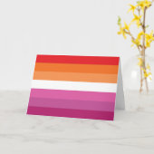 Carte Drapeau de fierté lesbienne (Fleur jaune)