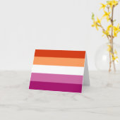 Carte Drapeau de fierté lesbienne (5 bandes) (Fleur jaune)