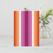 Carte Drapeau de fierté lesbienne Orange Pink Pack 2 Sig (Debout devant)