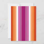 Carte Drapeau de fierté lesbienne Orange Pink Pack 2 Sig (Dos)