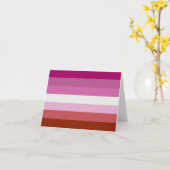 Carte Drapeau de fierté lesbienne (Origine) (Fleur jaune)