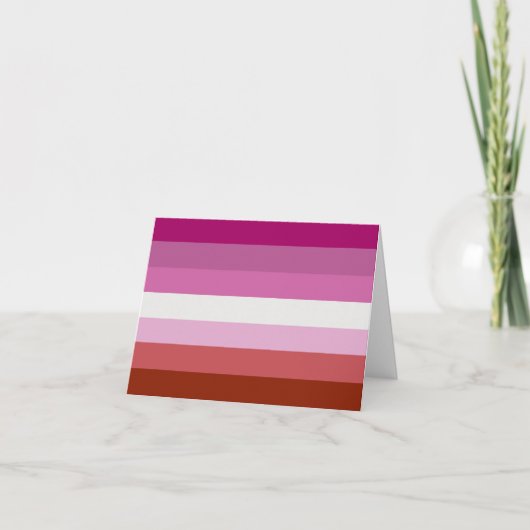 Carte Drapeau de fierté lesbienne (Origine) (Devant)