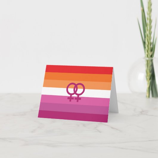Carte Drapeau de fierté lesbienne WLW (Devant)