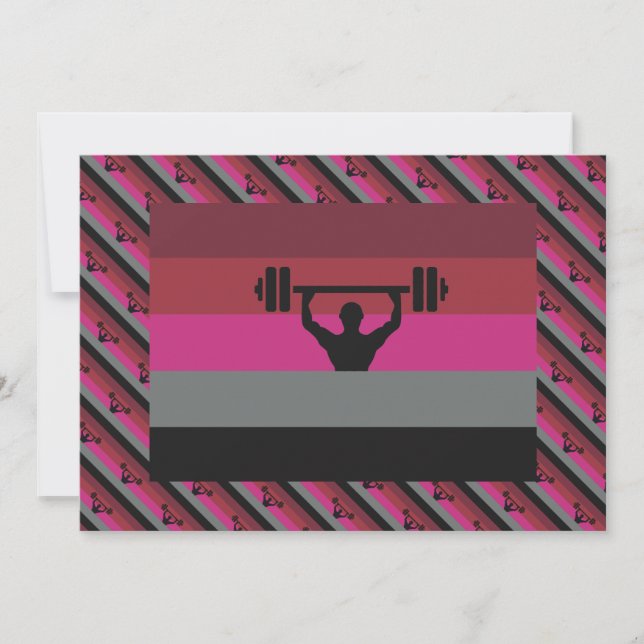 CARTE DRAPEAU DE FIERTE MUSCLE (Devant)