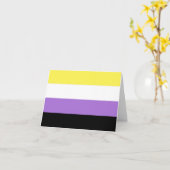Carte Drapeau de fierté non binaire (Fleur jaune)