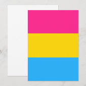 Carte Drapeau de fierté Pansexual LGBTQ (Devant / Derrière)
