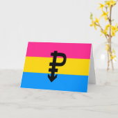 Carte Drapeau de fierté pansexuelle (Fleur jaune)