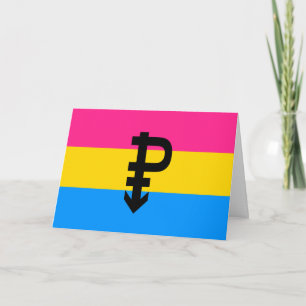 Carte Drapeau de fierté pansexuelle