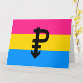 Carte Drapeau de fierté pansexuelle (Fleur jaune)