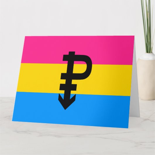Carte Drapeau de fierté pansexuelle (Devant)