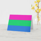 Carte Drapeau de fierté polysexuelle (Fleur jaune)