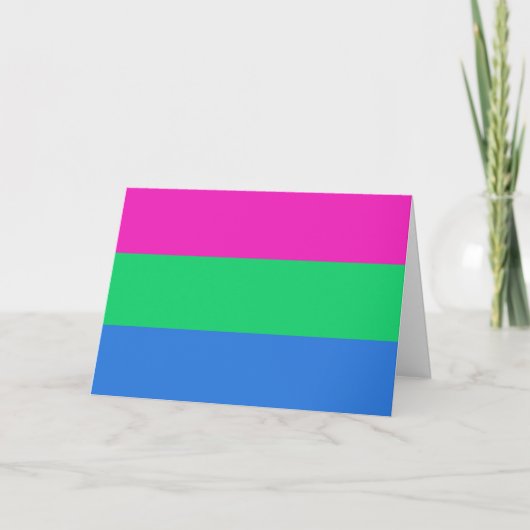 Carte Drapeau de fierté polysexuelle (Devant)