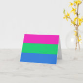 Carte Drapeau de fierté polysexuelle (Fleur jaune)