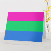 Carte Drapeau de fierté polysexuelle (Fleur jaune)