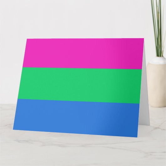 Carte Drapeau de fierté polysexuelle (Devant)