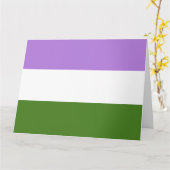Carte Drapeau de fierté queer (Fleur jaune)