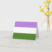 Carte Drapeau de fierté queer (Fleur jaune)