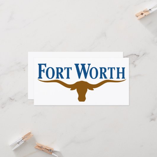 Carte Drapeau de Fort Worth (Texas) (Devant/Arrière en situation)
