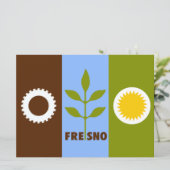 Carte Drapeau de Fresno (Californie) (Debout devant)