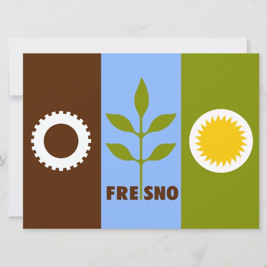 Carte Drapeau de Fresno (Californie) (Devant)