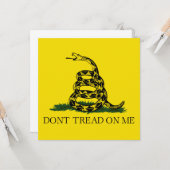 Carte Drapeau de gadsden (Ne pas me filer) (Drapeau de s (Devant/Arrière en situation)