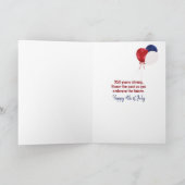 Carte Drapeau de gâteau d'anniversaire des 250 ans des É (Intérieur)