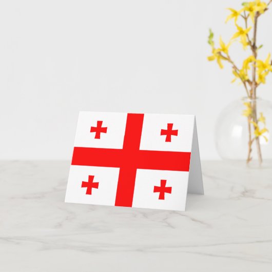 Carte Drapeau de Géorgie (Fleur jaune)