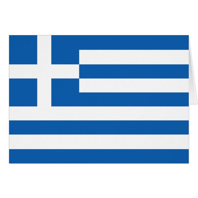 Carte drapeau de Grèce (Devant horizontal)