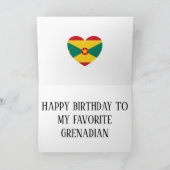 Carte Drapeau de Grenade Anniversaire patriotique (Intérieur)