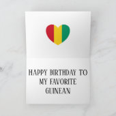 Carte Drapeau de Guinée patriotique (Intérieur)