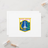 Carte Drapeau de Jakarta (capitale indonésienne) (Devant/Arrière en situation)
