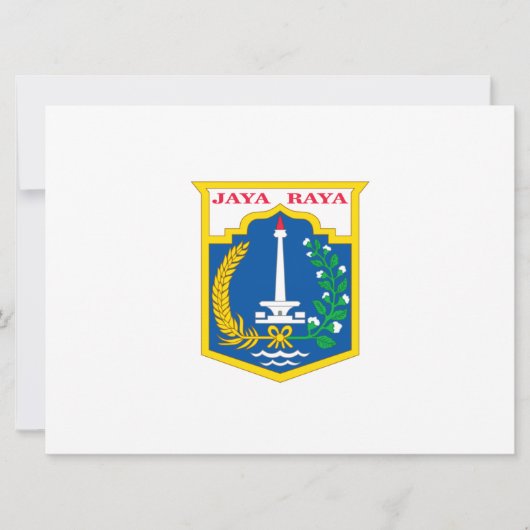 Carte Drapeau de Jakarta (capitale indonésienne) (Devant)