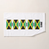 CARTE DRAPEAU DE JAMAÏQUE PRÉSENTATION Blanc perso (Serviette à main)