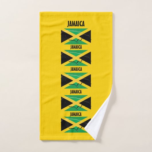 CARTE DRAPEAU DE JAMAÏQUE PRÉSENTATION Personnalis (Serviette à main)