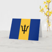 Carte Drapeau de la Barbade (Bajan) (Fleur jaune)