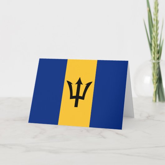 Carte Drapeau de la Barbade (Bajan) (Devant)