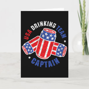 Carte Drapeau de la bière du 4 juillet Usa T-shirts de l