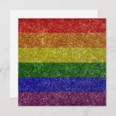 Carte drapeau de la fierté arc-en-ciel (Devant / Derrière)