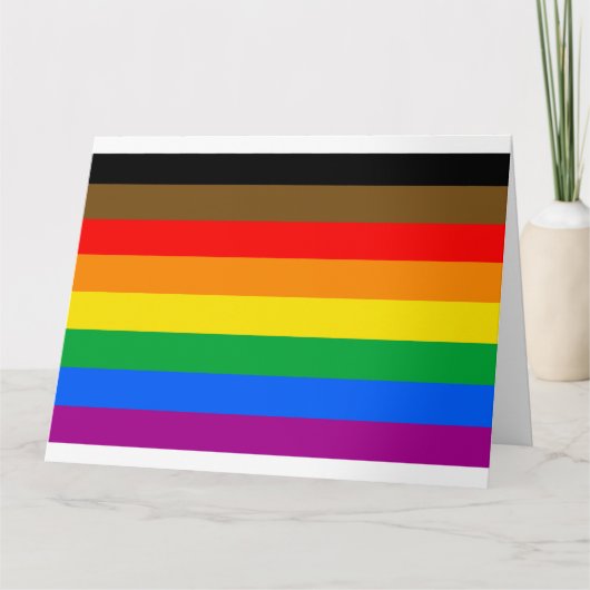 Carte Drapeau de la fierté arc-en-ciel de Philly (Devant)