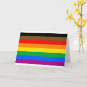 Carte Drapeau de la fierté arc-en-ciel de Philly (Fleur jaune)